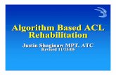 Algorithm Based ACL Rehabilitation...Algorithm Based ACL Rehabilitation Justin Shaginaw MPT, ATC Revised 11/13/05 Justin Shaginaw MPT, ATC Revised 11/13/05 Introduction zCommon contact