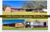 1208 Terry St., GW, Tx Brochure - Desert Flower Realty · 2018. 11. 14. · 1208 Terry St., George West, Tx . Brick Starter Home, GW, Tx. This Lovely Brick Home divides into spacious