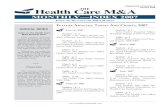 MONTHLY—INDEX 2007 - Levin Associates€¦ · MONTHLY—INDEX 2007 Supplement to Volume 12 January 2008 INSIDE THE H EALTH C ARE M&A M ARKET FEATURE ARTICLES, TABLES AND CHARTS,