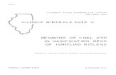 BEHAVIOR OF - University of Illinois at Urbana–Champaignlibrary.isgs.illinois.edu/Pubs/pdfs/illinoisminerals/im...BEHAVIOR OF COAL ASH IN GASIFICATION BEDS OF IGNIFLUID BOILERS Richard