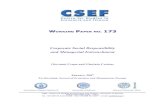 Corporate Social Responsibility and Managerial Entrenchment · 2017. 5. 5. · 2. A model 2.1 CSR and the (potential) conflict between shareholders and stakeholders 2.2 The benchmark
