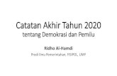 Catatan Akhir Tahun 2020...3.Repressive pluralism: rezim Jokowi mendiskriminasi kelompok Islam dan memberi stempel mereka sebagai intoleran. 4.Family dynasty: Jokowi menciptakan dinasti