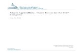 Major Agricultural Trade Issues in the 116th Congress · 2019. 5. 20. · Major Agricultural Trade Issues in the 115th Congress Congressional Research Service private U.S. financing