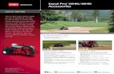 Sand Pro 3040/5040 Accessories - Turf Products...Sand Pro® 3040/5040 Accessories ©2013 The Toro Company 8111 Lyndale Ave. S. Bloomington, MN 55420-1196 Printed in the U.S.A. Specifications