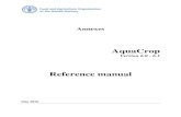 Annexes - Food and Agriculture Organization · 2019. 4. 2. · Annexes AquaCrop Version 6.0 - 6.1 Reference manual May 2018 Dirk RAES, Pasquale STEDUTO, Theodore C. HSIAO, and Elias