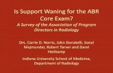 Is Support Waning for the ABR Core Exam? · 2018. 1. 23. · Statement 4: Relative to their use on previous ABR examinations, recalls are prevalent in resident preparation for the