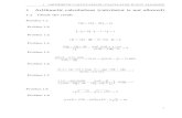 1 Arithmetic calculations (calculator is not allowed)gedalin/hoveret1.pdf · 2014. 10. 28. · 2.1 Factorize 2 ALGEBRAIC CALCULATIONS Problem 2.4. (a+ b)3 a(a+ b)2 Problem 2.5. x3