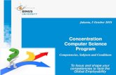 BINUS University - Concentration Computer Science Program · 2018. 10. 15. · BINUS Center (of course with your own cost) / choose another concentration. SKS Fee for Applied DB &