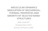 MOLECULAR DYNAMICS SIMULATION OF MECHANICAL ......Methodology: Silicene • Construction of silicene –To obtain an infinitely large free-standing silicene sheet, we first construct
