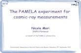 The PAMELA experiment for cosmic-ray measurementsindico.ihep.ac.cn/event/2607/session/1/contribution/90/... · 2015. 3. 25. · The PAMELA experiment for cosmic-ray measurements Nicola
