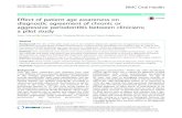 Effect of patient age awareness on diagnostic agreement of … · 2017. 8. 27. · periodontal diseases [1, 2]. The most recent update to the classification system for the periodontal