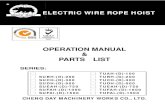 ELECTRIC WIRE ROPE HOIST - Black Bear USA · ELECTRIC WIRE ROPE HOIST . 1 SAFETY-IMPORTANT The use of any hoist and trolley presents some risk of personal injury or property damage.