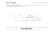GT-541 Basic Operation Manual GARMENT PRINTER · 2018. 7. 10. · ii GT-541 WARNING Installation Do not set up the printer in a dusty environment. If dust collects inside the printer,