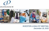 INVESTOR & ANALYST MEETING December 16, 2015filecache.investorroom.com/mr5ir_danaher/305/download... · 2016. 1. 4. · ≥MSD growth at WQ, GVR, Life Sciences, Diagnostics, Fluke,