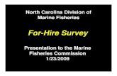 For-Hire SurveyHire Survey - ncfisheries.netFor-Hire Survey Vessels By County Port of Landing County Year Percent 2003 2004 2005 2006 2007 2008 Change Vessels By County Port of Landing