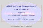 AGILE & Fermi Observations of PSR B1509-58...PSR B1509-58 Maura Pilia Università dell'Insubria, Como INAF-Osservatorio Astronomico di Cagliari on behalf of the AGILE Team & AGILE