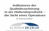 Indikatoren der Qualitätssicherung in der ...€¦ · 8 J. pop AQUA-Institut Scoping Workshop „Endoprothetischer Ersatz des Hüftgelenks“, Dr. Ambrosius Müller, 26.01.2011,