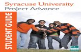 Syracuse University Project Advance - SUPA Student Guide · 2019. 7. 24. · Wherever your future academic career takes you, ... students in their junior year are sometimes permitted