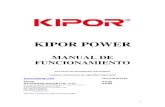 MANUAL DE FUNCIONAMIENTO - RIBE Energy · 2014. 8. 19. · KIPOR POWER MANUAL DE FUNCIONAMIENTO Por favor lea atentamente este manual Contiene información de seguridad importante