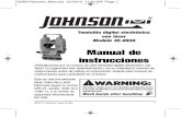 Manual de instrucciones - Johnson Level Spanish manual.… · Teodolito digital electrónico con láser 1 Juego de baterías alcalinas (baterías no incluidas) 1 Juego de baterías
