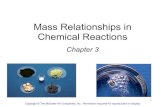 Mass Relationships in Chemical Reactions...Molar mass is the mass of 1 mole of in grams eggs shoes marbles atoms 1 mole 12C atoms = 6.022 x 1023 atoms = 12.00 g 1 12C atom = 12.00