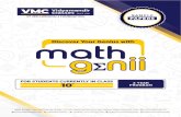 Math Genni Sample paper - Vidyamandir · 2020. 11. 11. · Math Genni Sample paper . Read the following Instructions very carefully before you proceed. The paper contains 24 pages