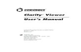 Clarity Viewer User’s Manual - Codonics...Clarity Viewer User’s Manual ® Codonics ® Catalog Number CLARITY-MNLU March 3, 2016 Version 1.3 Codonics, Inc. 17991 Englewood Drive