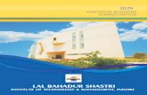 Lal Bahadur Shastri - MBA Brochure - 7lbsitm.ac.in/wp-content/uploads/2020/06/MBA-2020.pdf · Dr. (Mrs.) Manju Sharma with the Lal Bahadur Shastri National Award for Excellence in