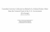 Custodial Activity Collected on Behalf of a Federal Entity ......In a custodial or non-entity transaction between two federal entities, there is an entity who collects on behalf of