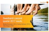 Swedbank’s second quarter 2017 results...© Swedbank Public Information Jun 2017class Swedish Banking Strong result SEKm Q2 17 Q1 17 QoQ Net interest income 3 792 3 637 155 Net commission