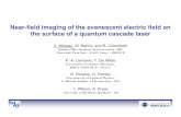 Near-field imaging of the evanescent electric field on the surface … · 2018. 6. 12. · Near-field imaging of the evanescent electric field on the surface of a quantum cascade