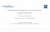 Thermodynamic properties of Fe-Zr-O system at high ......(Fruehan, 1974) Fruehan, R. J. (1974). The Effect of Zirconium , Cerium , and Lanthanum on the Solubility of Oxygen in Liquid
