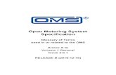 Open Metering System Specification - OMS-Group · 2018. 4. 16. · Open Metering System Specification – Glossary of Terms RELEASE B (2016-12-16) OMS GROUP 2/24 Document History