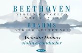 BEETHOVEN - Onyx Classics Beethoven : Violin Concerto â€“ Symphony no. 8 Brahms : String Sextet no.