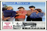 Record Mirror...THE MONKEES Record Mirror Largest telling colour pop weekly otreePoPer 641. No. 306 E'en, Thuredoy. Week ending Jan, 21. 1967 music for moods ft moderns!