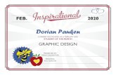 Dorian Pauken - hillsdaleschools.org€¦ · dorian pauken is hereby recognized as a february 2020 student of the month graphic design presented by: mindy eggleston principal: amy