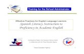 Effective Practices for English Language Learners Spanish ......score below their classmates on standardized reading and mathematics tests, and are often judged by their teachers as