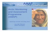 Arctic Monitoring and Assessment Programme (AMAP) · AMAP initiated in 1991 to monitor and assess levels, trends and effects on Arctic ecosystems and humans: Pollutants – Persistent