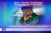 San Juan College Report of Actuals Success Matters · 2020. 9. 23. · San Juan College Exhibit 1 - Summary of Current and Plant Funds Report of Actuals for Fiscal Year End 6/30/2020