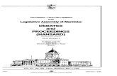 DEBATES and PROCEEDINGS {HANSARD) · 2019. 1. 25. · Third Session -Thirty-Fifth Legislature of the Legislative Assembly of Manitoba DEBATES and PROCEEDINGS {HANSARD) 39-40 Elizabeth