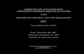 AEROSTAR CONTINUED AIRWORTHINESS INSTRUCTIONS · 2013. 7. 18. · AEROSTAR CONTINUED AIRWORTHINESS INSTRUCTIONS FOR AEROSTAR (RAVEN) HOT AIR BALLOONS ACAI PART I Type Certificate