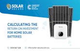 Calculating The Return On Investment For Home Solar Batteries