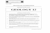 MINISTRY OF EDUCATION GEOLOGY 12 · 2019. 1. 2. · 33. Some of the world’s mountain belts, such as the Rockies, are not along active earthquake belts. This observation seems to
