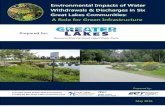 Environmental Impacts of Water Withdrawals & Discharges in ...€¦ · discharges, polluted stormwater runoff, and combined sewer overflows (CSOs), which are all significant threats
