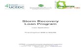 Storm Recovery Loan Program - UCEDC · 2014. 9. 29. · Storm Recovery Loan Program Loan Application Financing from $500 to $25,000 UCEDC, a nonprofit economic development corporation