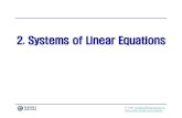 02. Systems of Linear Equationsweb.yonsei.ac.kr/hgjung/Lectures/MAT203/02 Systems of... · 2014. 12. 29. · A linear system is consistent if it has at least one solution and inconsistent