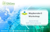 Mapbender3 Workshop AGIT 2015 - OSGeo Trac Instances · 2016. 7. 7. · Symfony2 als PHP Framework Doctrine, Twig, Monolog, Bootstrap... Bundles OpenLayers, MapQuery Jquery, Bootstrap