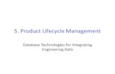 5. Product Lifecycle ManagementProduct Lifecycle Management (PLM) comprises concepts to manage products and integrate all according product data over their entire lifespan from inception