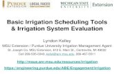 Basic Irrigation Scheduling Tools & Irrigation System ...€¦ · • The plant water requirement includes the water lost by evaporation into the ... Engineering Field Manual . Additional