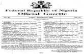 Federal Republic ofNigeria Official Gazette...1976/03/11  · FederalOfficialRepublic ofNigeria Gazette t |-| “CONTENTS No, 13 Lagos- 11thMarch,1976 Vol, 63 | Page- | . Page Appointmentof